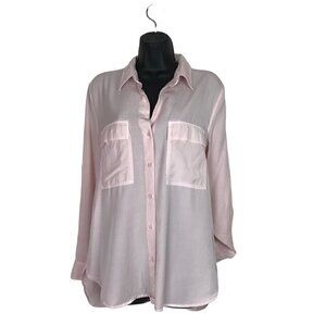 The Group Babaton Light Pink Button Down  Blouse Size M
